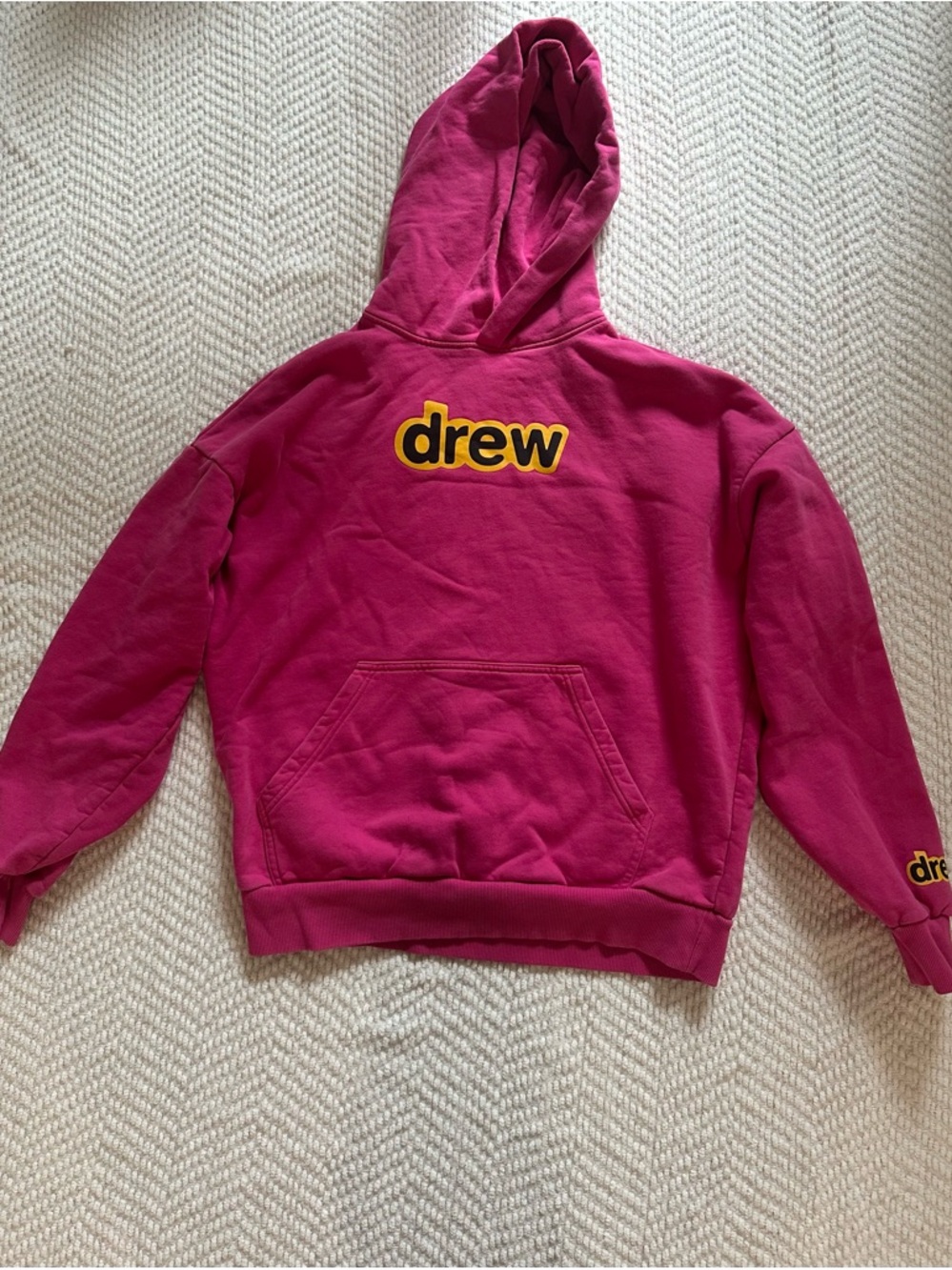 Drew House Pink Logo Hoodie Size M